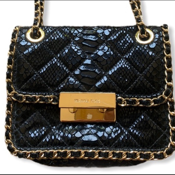 Michael Kors Python Embossed Shoulder Bag - Picture 1 of 5
